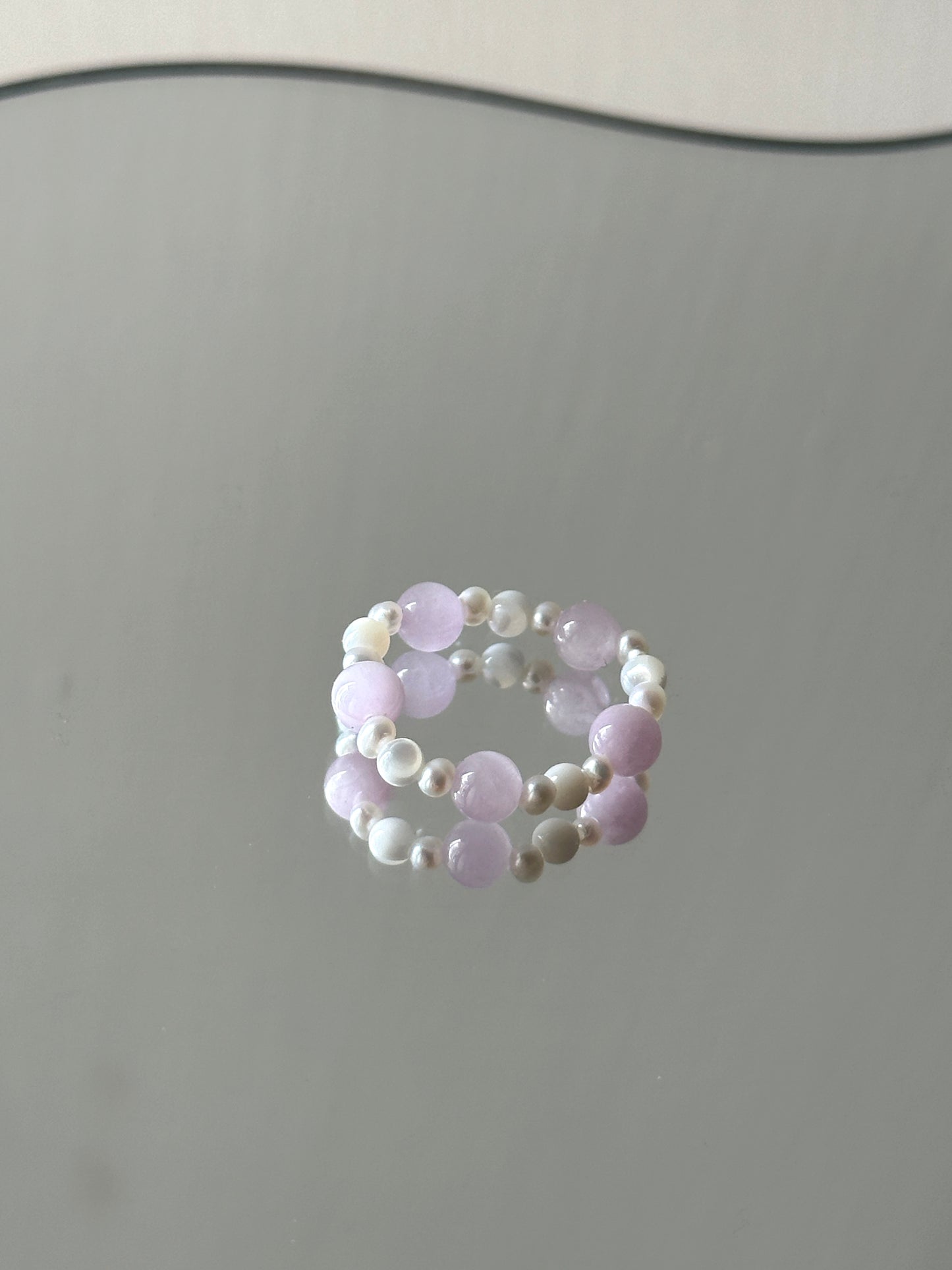 紫鋰輝石珍珠釋憂戒指1.0