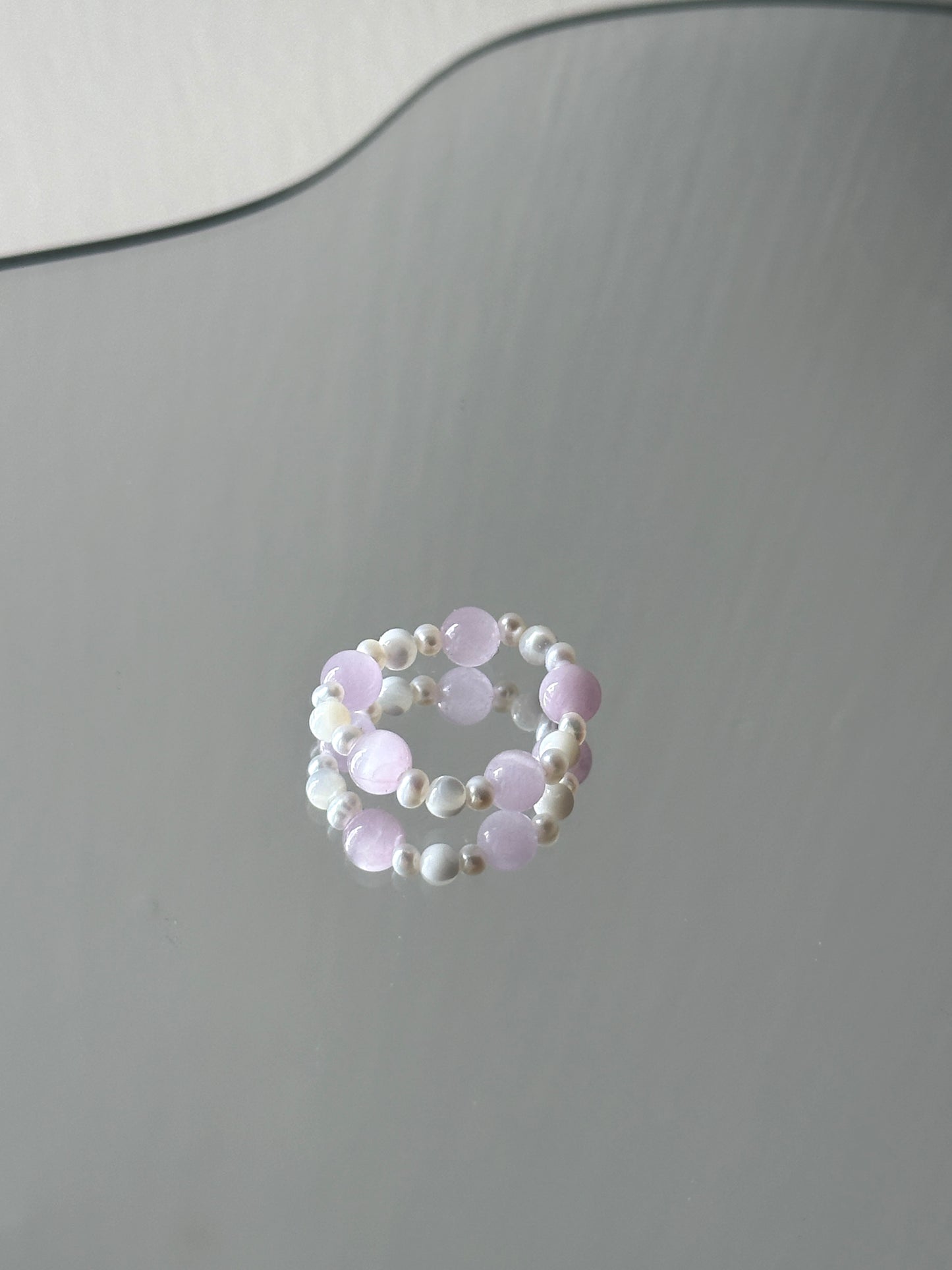 紫鋰輝石珍珠釋憂戒指1.0